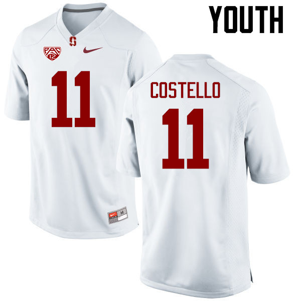 Youth Stanford Cardinal #11 K.J. Costello College Football Jerseys Sale-White - Click Image to Close